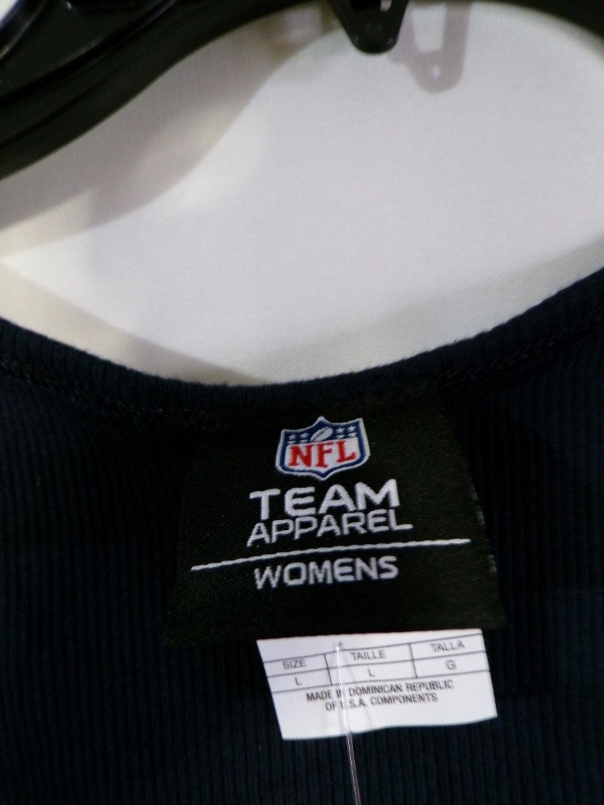 Team Apparel New York Giants Women's Tank Top Navy Large Scoop Neck