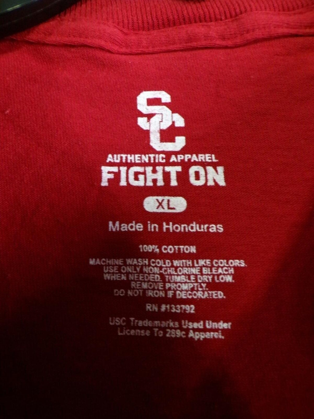 USC SC Trojans Interlock Tee Men's XL Red USC Licensed SC400M Graphic T-Shirt