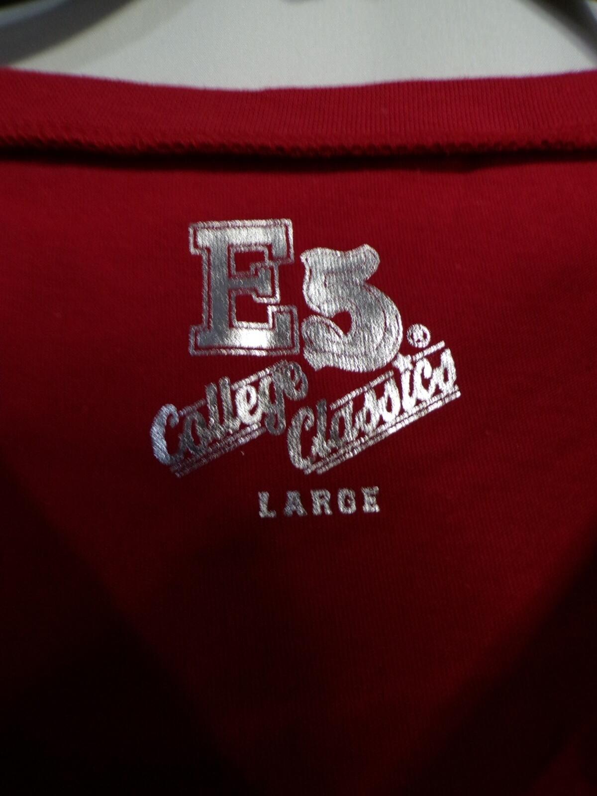 E5 College Classics Women's Cropped T Shirt Large OU Oklahoma Sooners Red