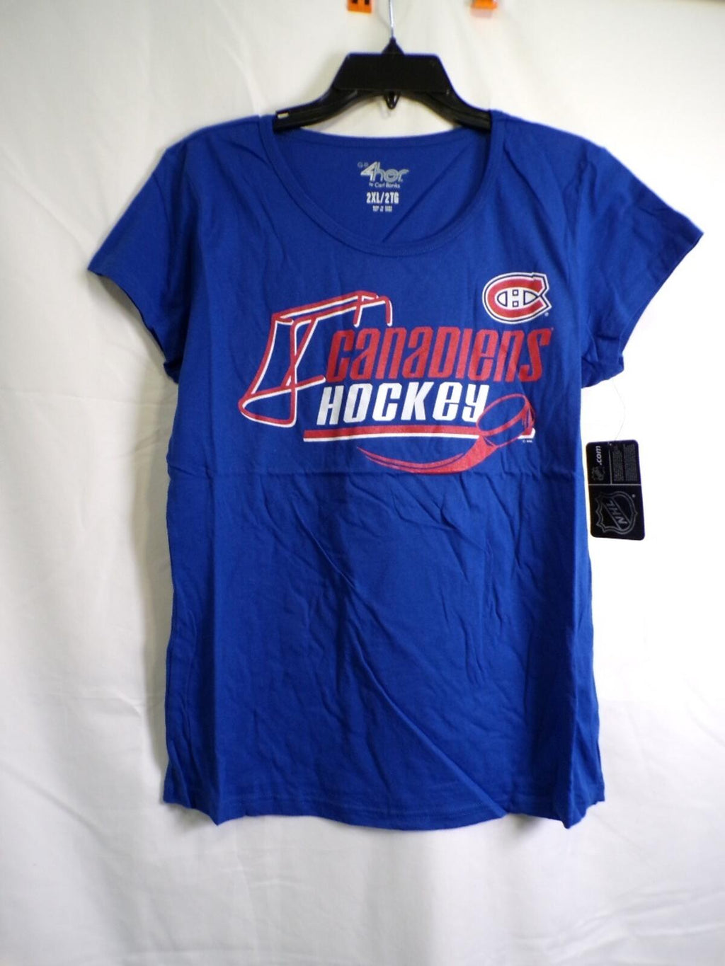 Women's G-III 4Her by Carl Banks Montreal Canadiens Hockey Blue T-Shirt 2XL