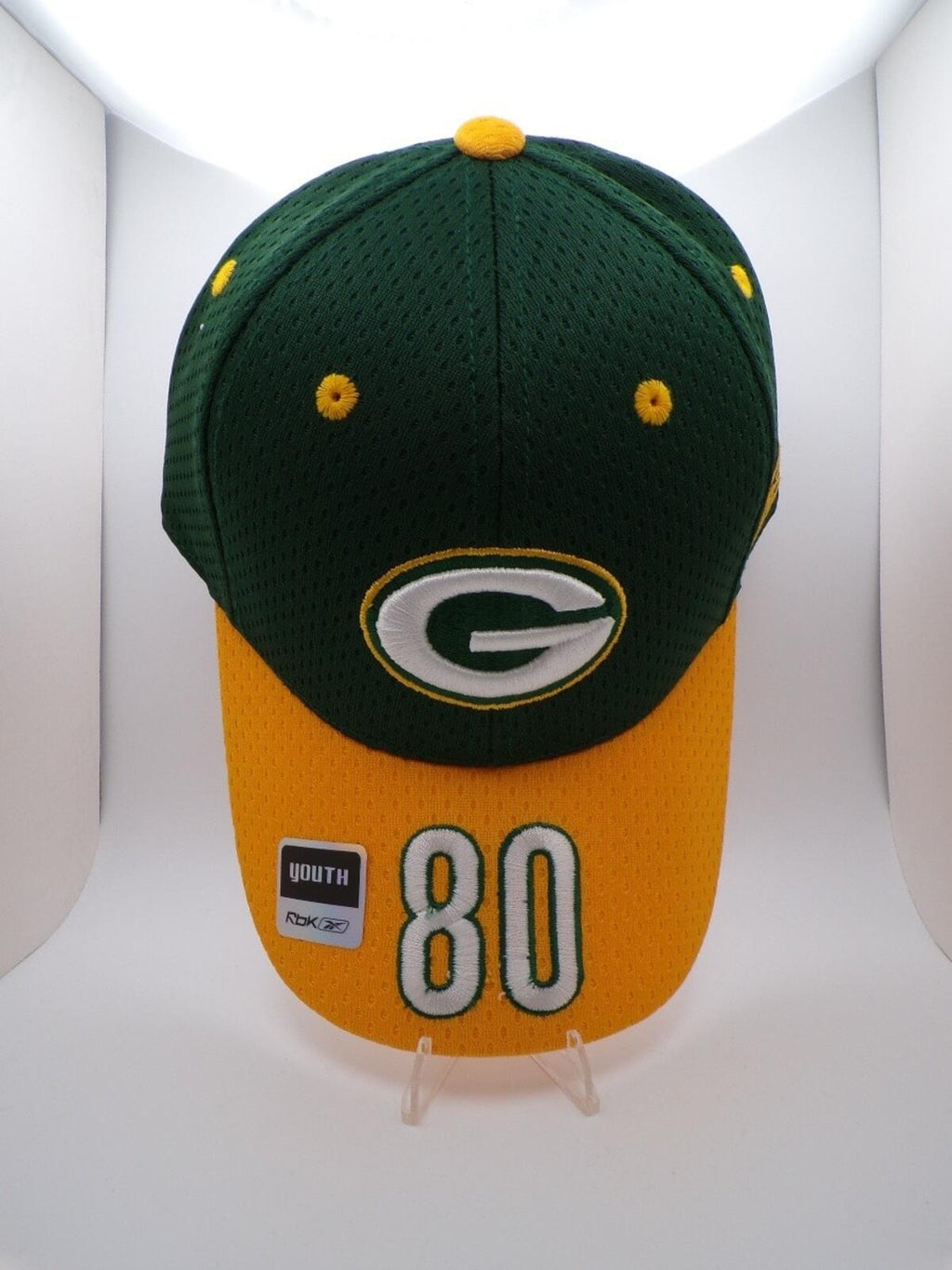 Green Bay Packers Boys Youth RBK Embroidered 80 Baseball Cap Driver