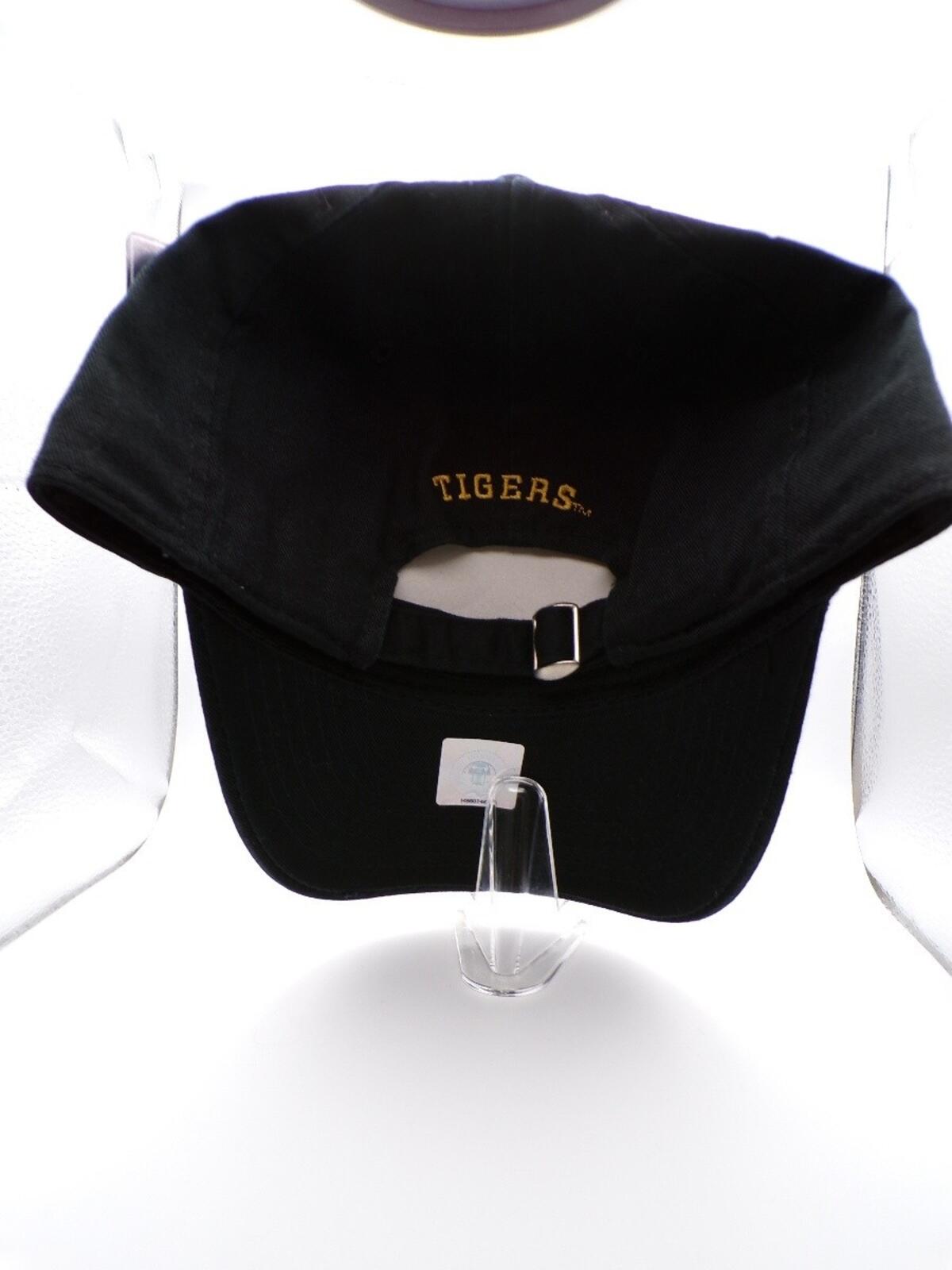 Mizzou Missouri Tigers Black Adjustable Baseball Cap Size M Embroidered
