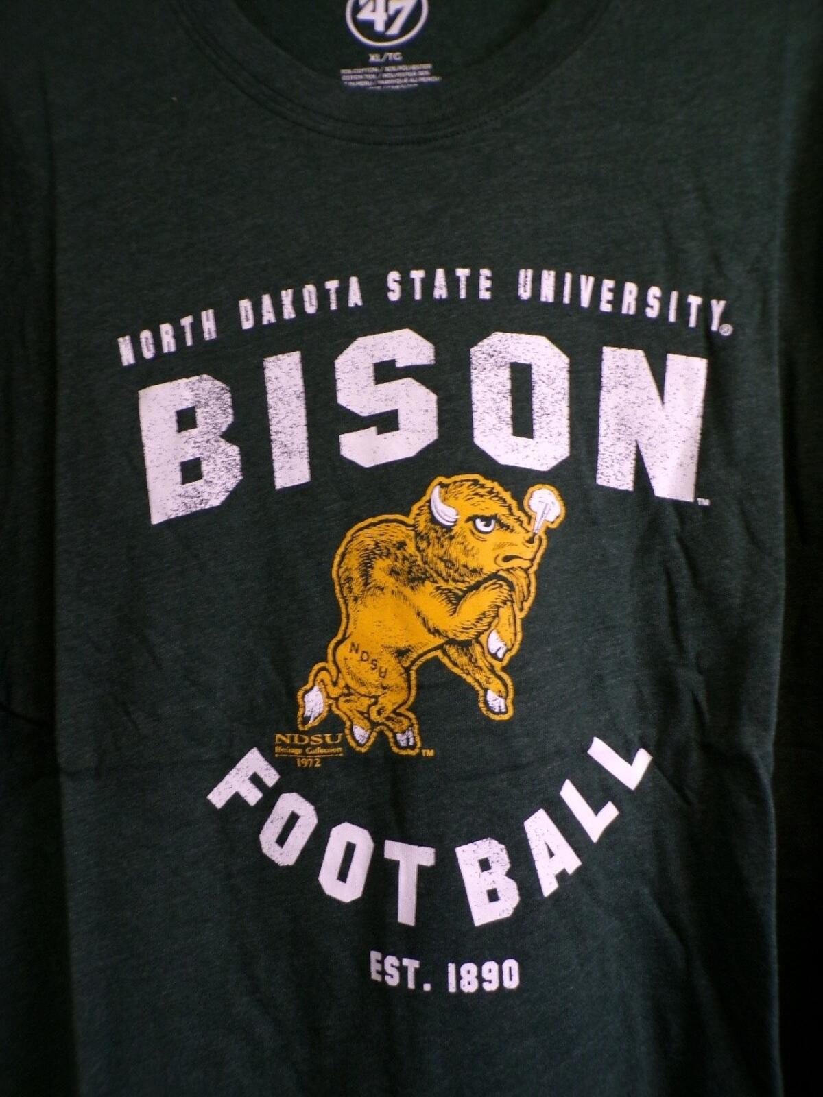 47 Brand North Dakota State Bison Football T-Shirt XL Dark Green
