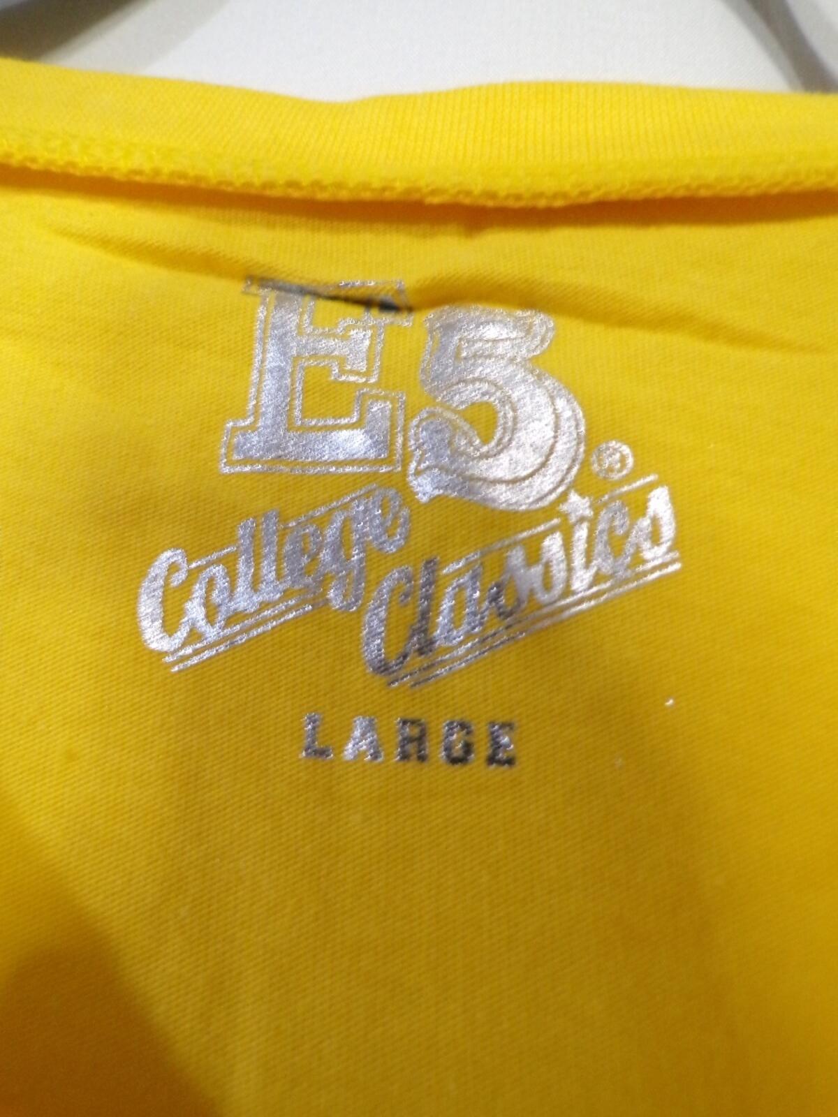 E5 College Classics Women's Mizzou Cropped T-Shirt Large Yellow Tigers