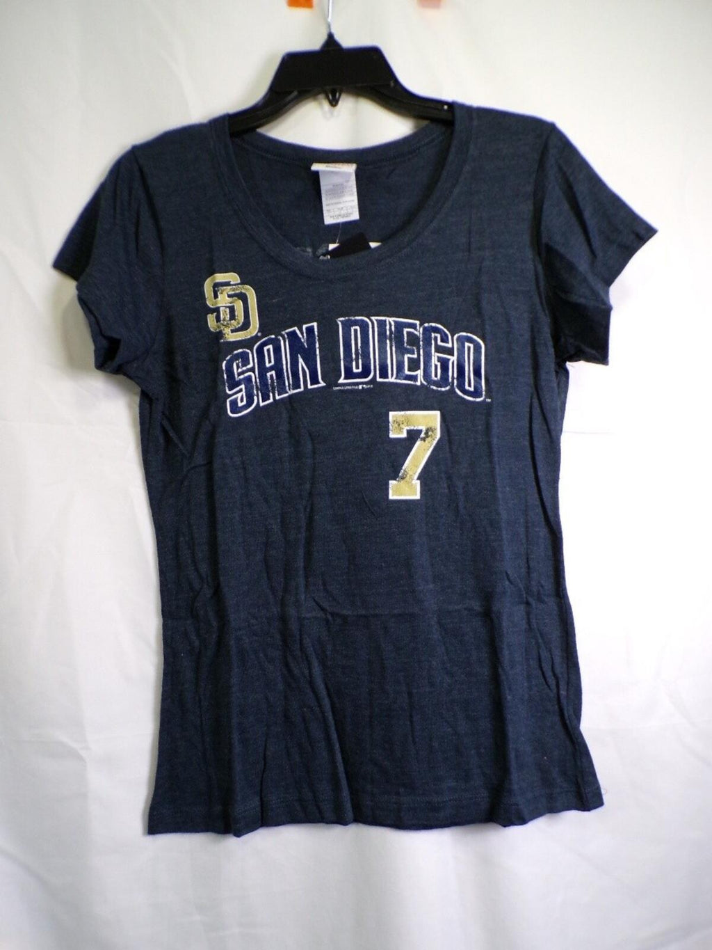 Campus Lifestyle San Diego Padres Women T-Shirt Large Navy Crew Jersey