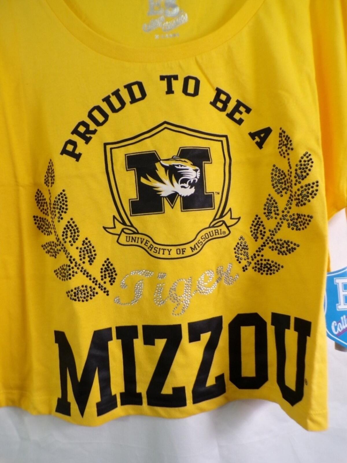 College Classics University of Missouri Mizzou Women's Cropped T-Shirt XL