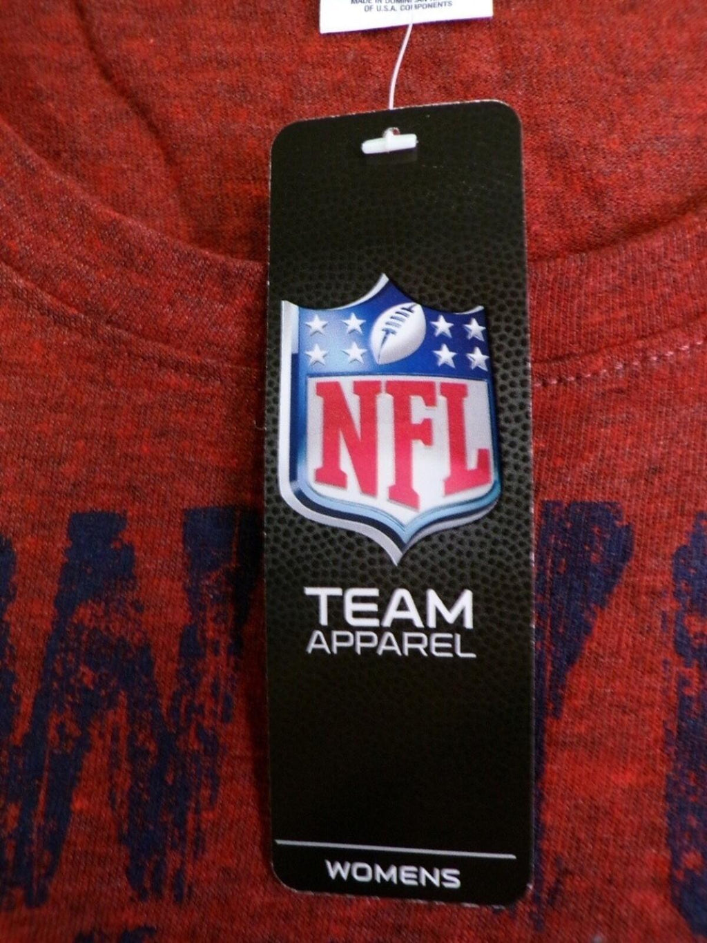 Women's New York Giants Scoop Neck T-Shirt Red Large Team Apparel
