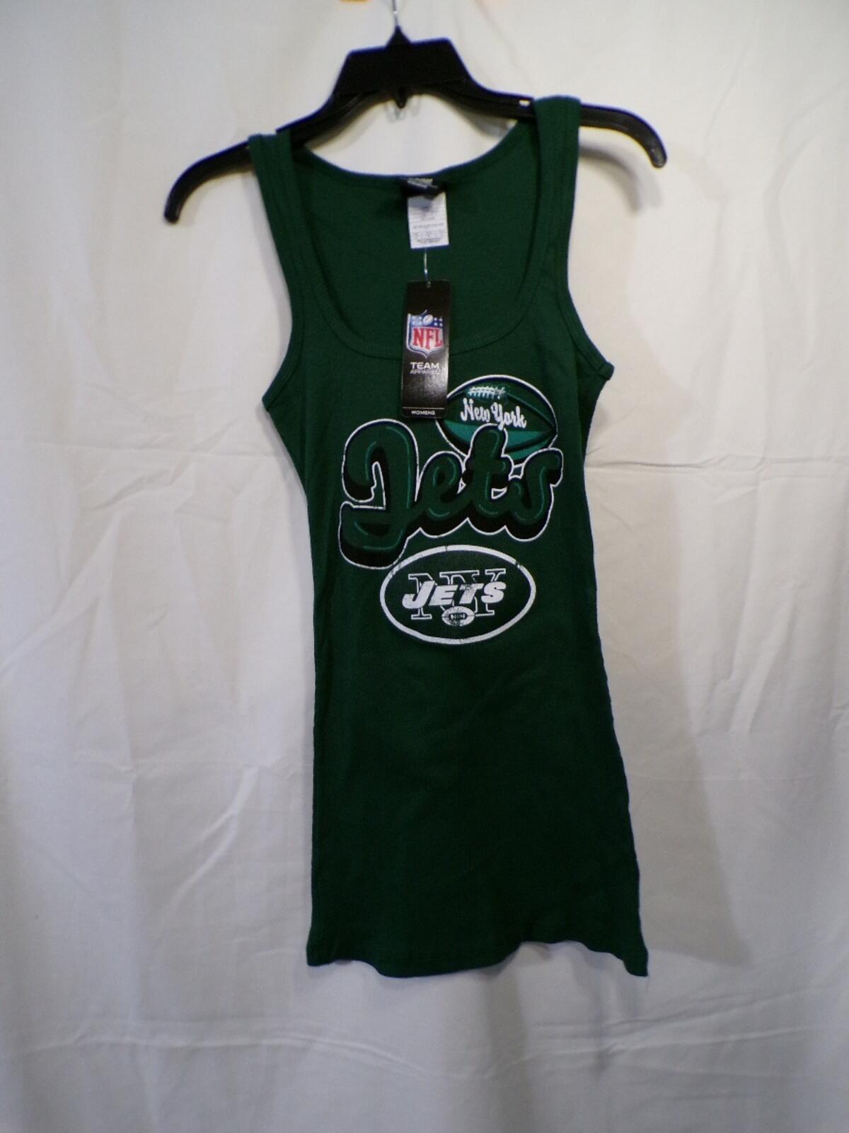 Team Apparel Women's NY Jets Green Tank Top Size M Ribbed Cotton