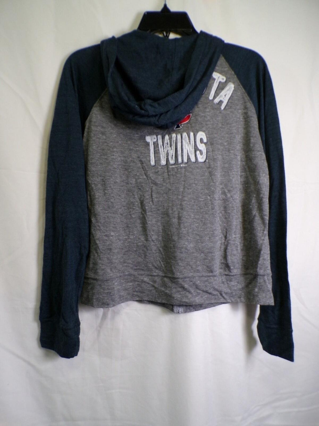 Campus Lifestyle Minnesota Twins Boys L Full Zip Hooded Sweatshirt Gray Navy