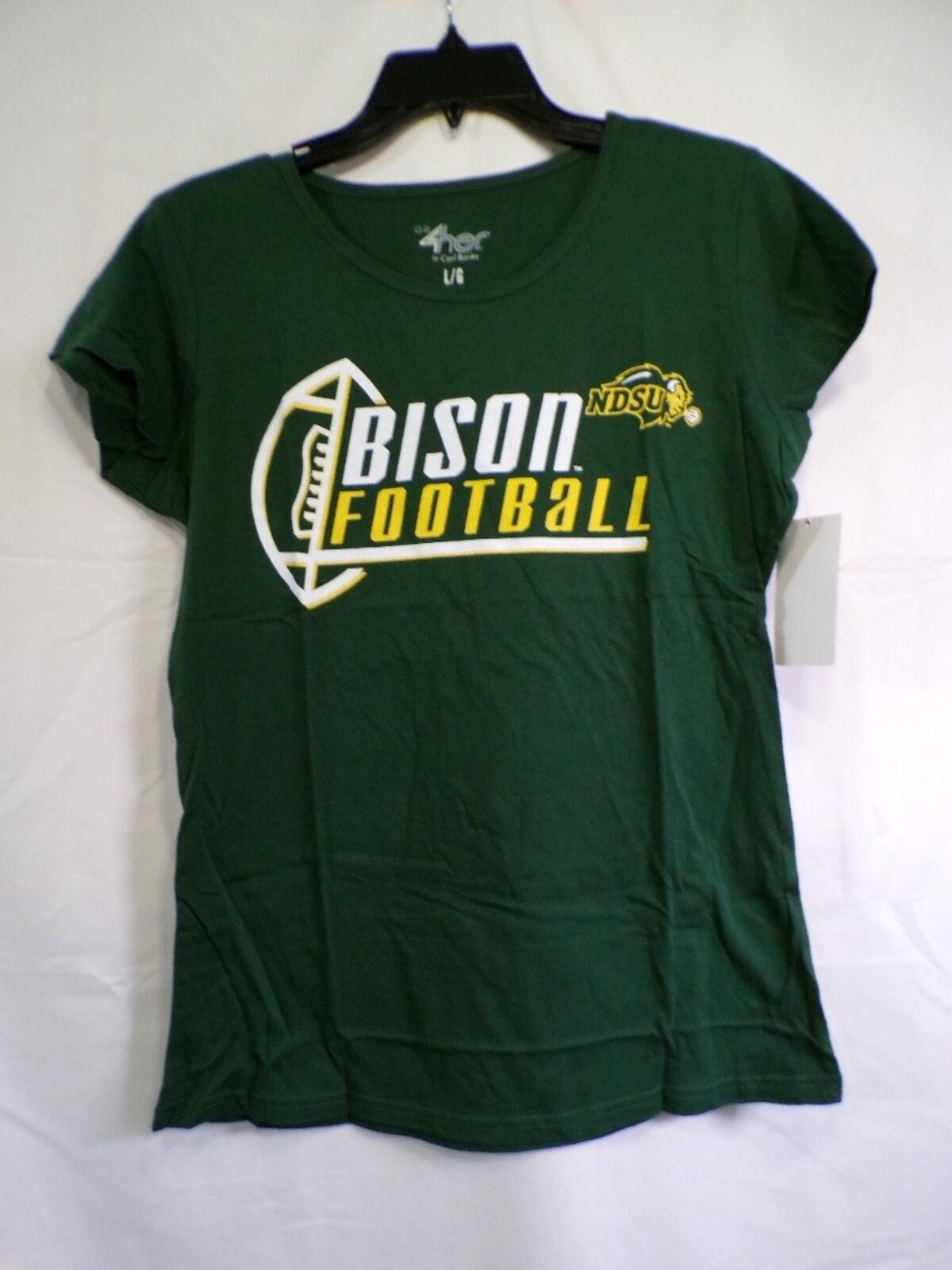 G-III 4Her by Carl Banks Women’s NDSU Bison Football T-Shirt Large Green
