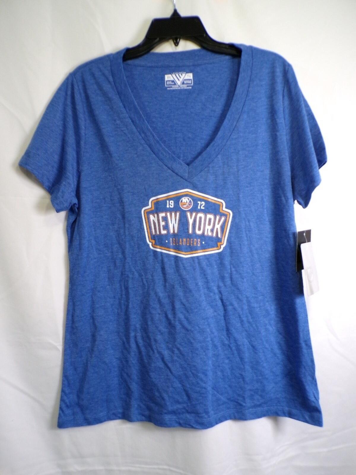 Levelwear New York Islanders Women's V Neck T-Shirt 2XL Blue
