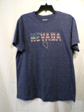 State of Mine Men's Large Nevada Graphic T Shirt Blue Heather Crew Neck