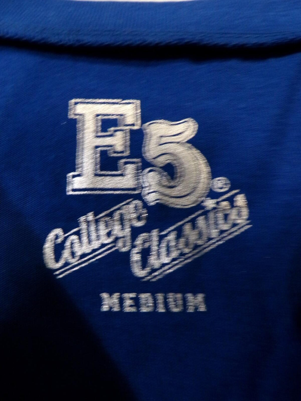 E5 College Classics Kansas Jayhawks Women's Cropped T-Shirt M Blue