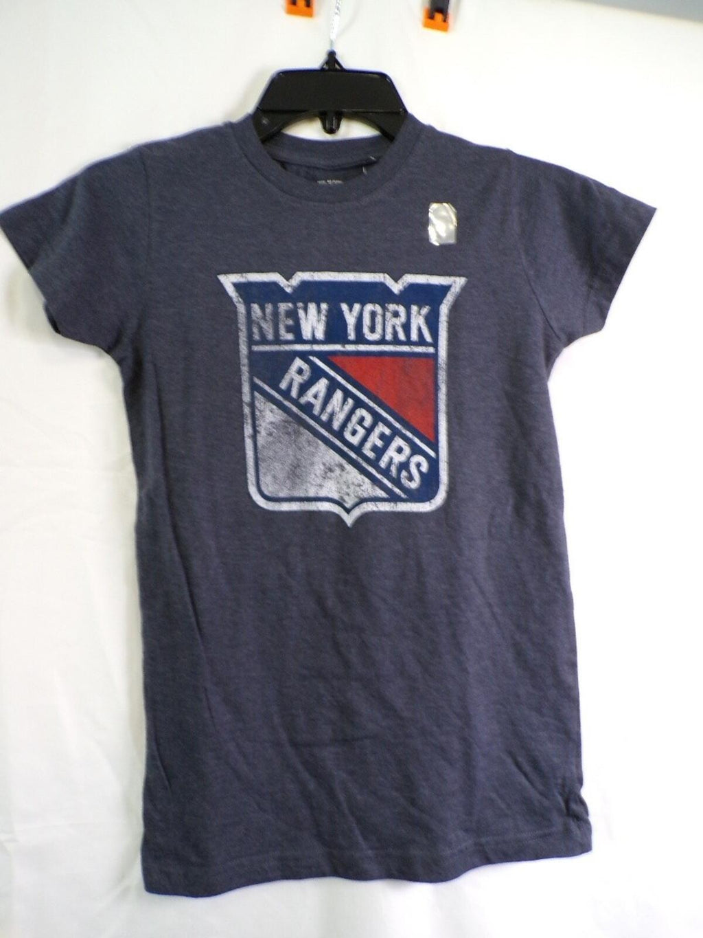Old Time Hockey New York Rangers Women's T-Shirt S Gray Jersey AZ173
