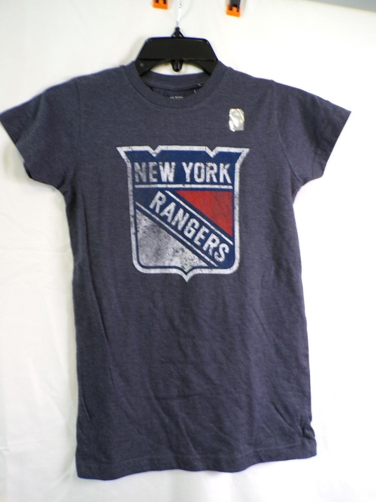 Old Time Hockey New York Rangers Women's T-Shirt S Gray Jersey AZ173