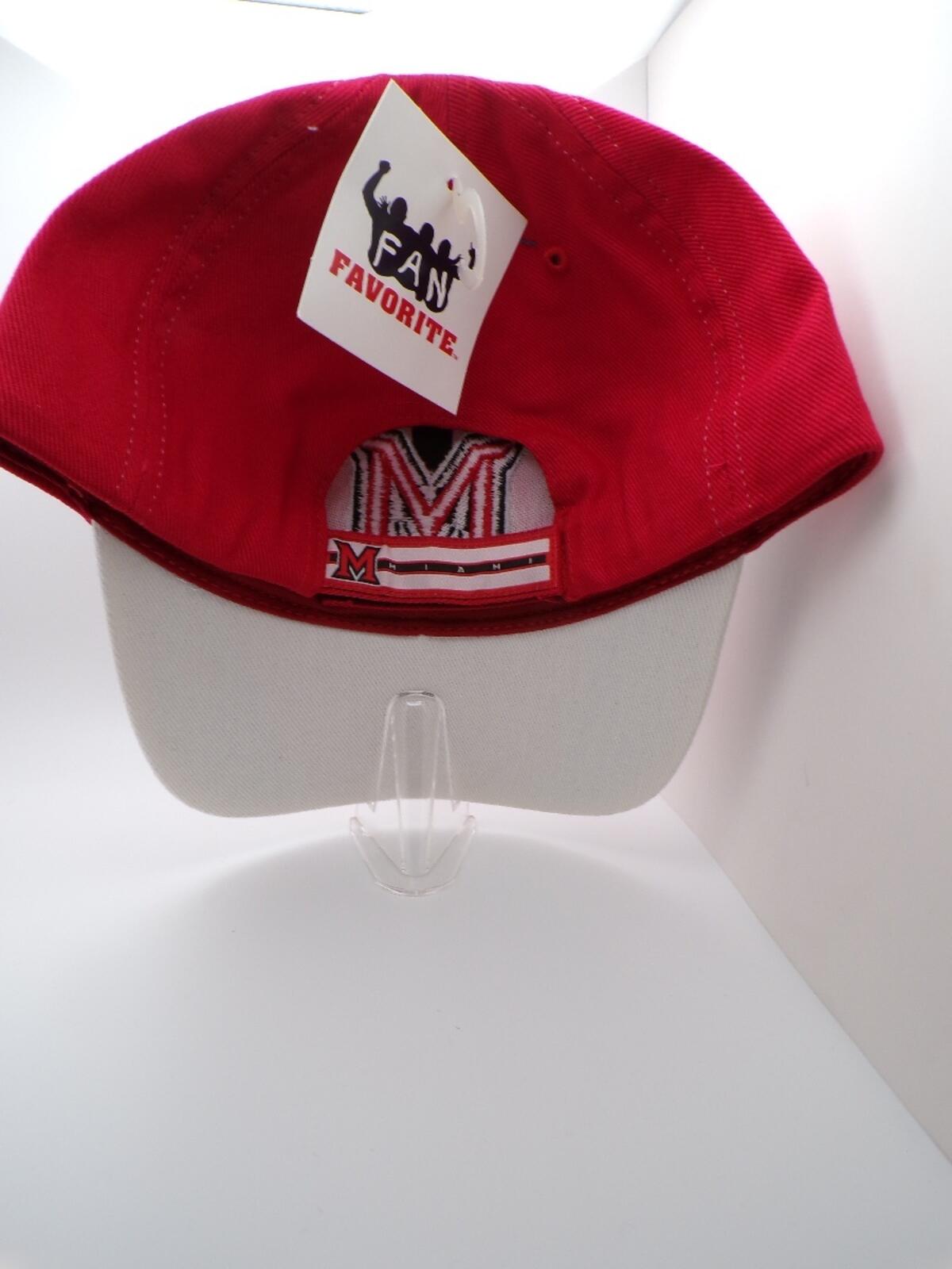 Fan Favorite Miami RedHawks Men's Baseball Cap Red Black Adjustable