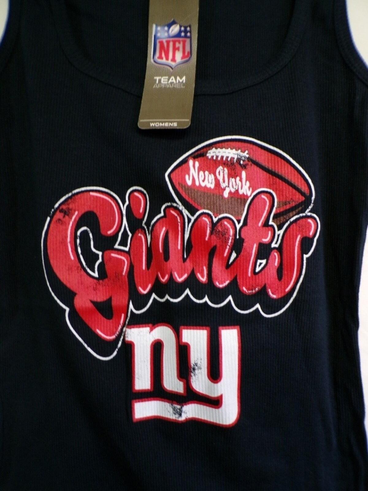 Team Apparel New York Giants Women's Tank Top Navy Large Scoop Neck
