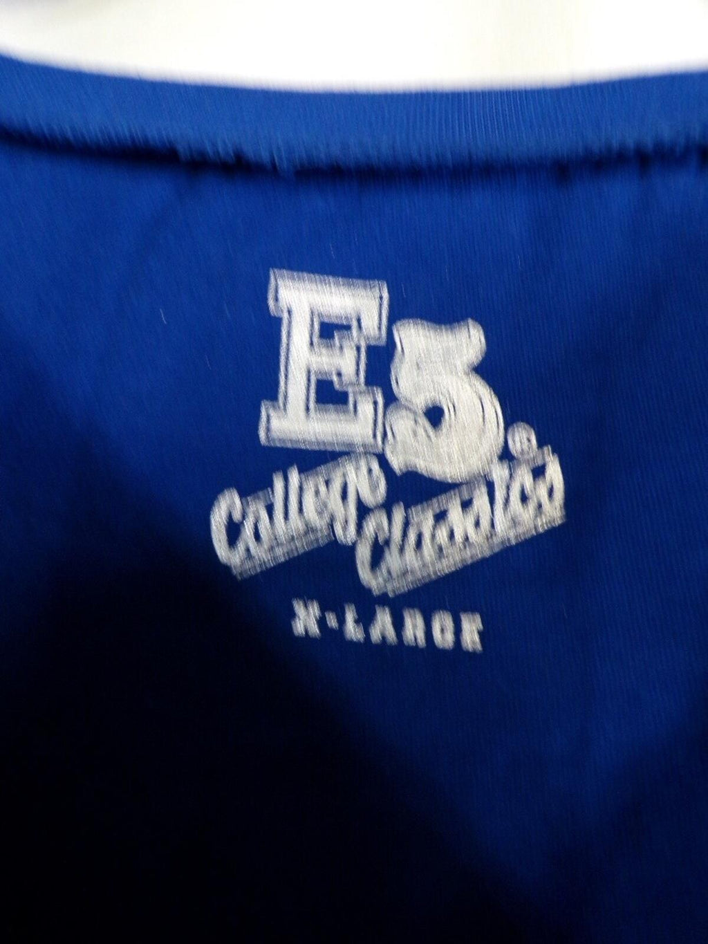E5 Kansas Jayhawks Women's Cropped T Shirt Blue X-Large College Classics