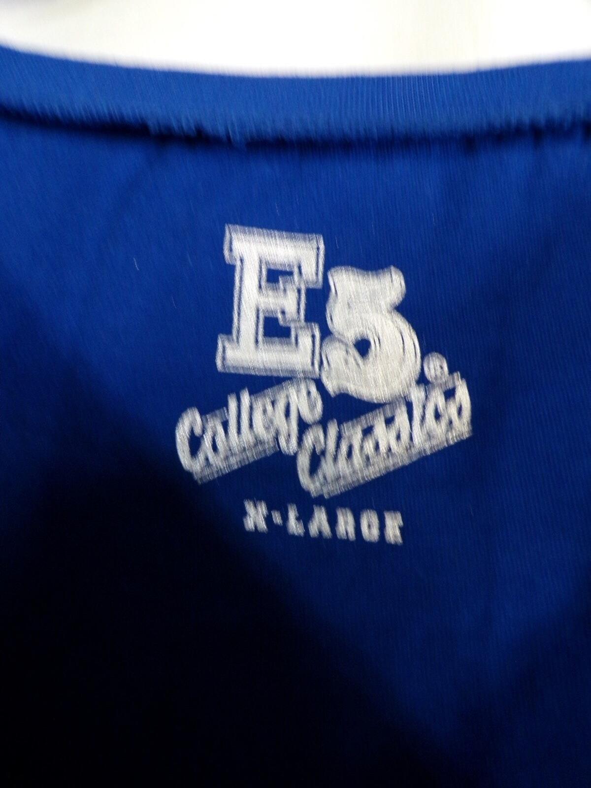 E5 Kansas Jayhawks Women's Cropped T Shirt Blue X-Large College Classics