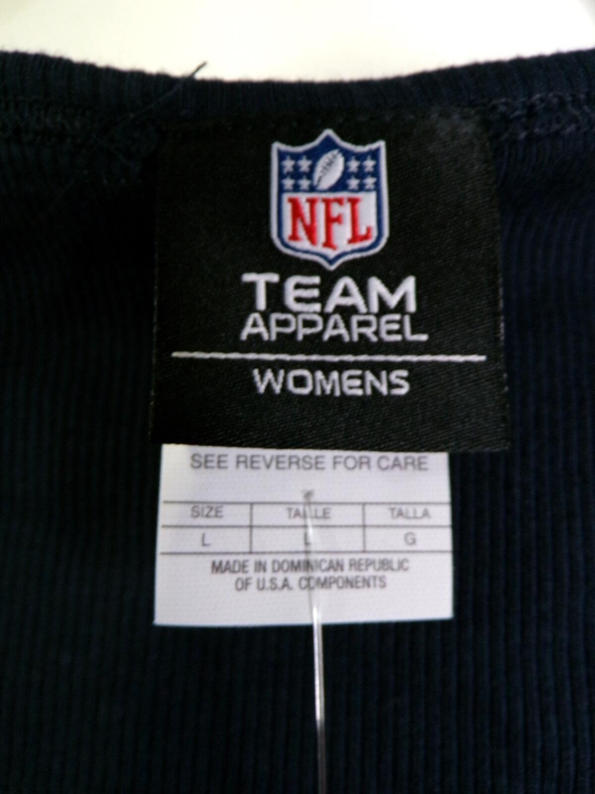Team Apparel Women's Navy Giants Scoop Neck Tank Top Large L