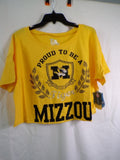 E5 College Classics Women's MIZZOU Missouri Tigers Cropped T-Shirt L