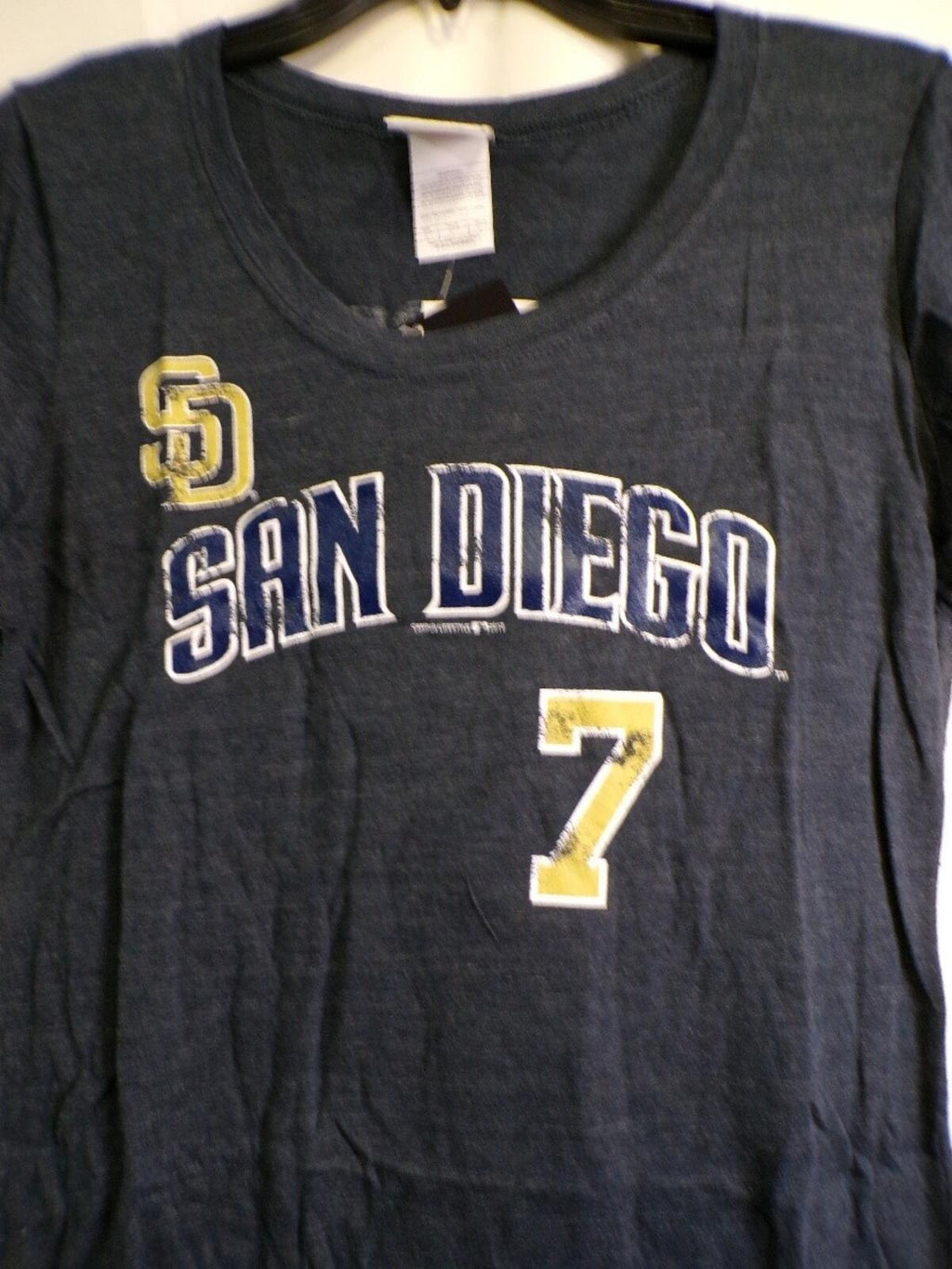 Campus Lifestyle San Diego Padres Women T-Shirt Large Navy Crew Jersey