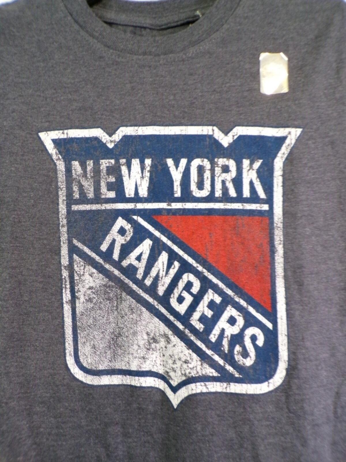 Old Time Hockey New York Rangers Women's T-Shirt S Gray Jersey AZ173