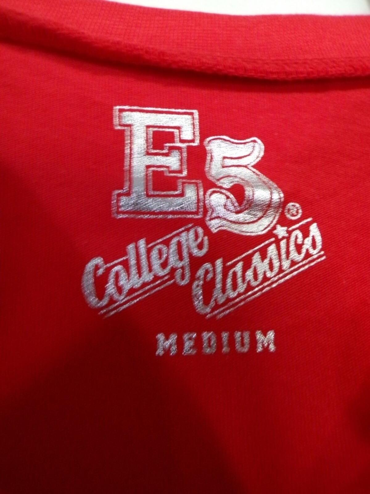 E5 Nebraska Huskers Cropped Scoop Neck T-Shirt M Red