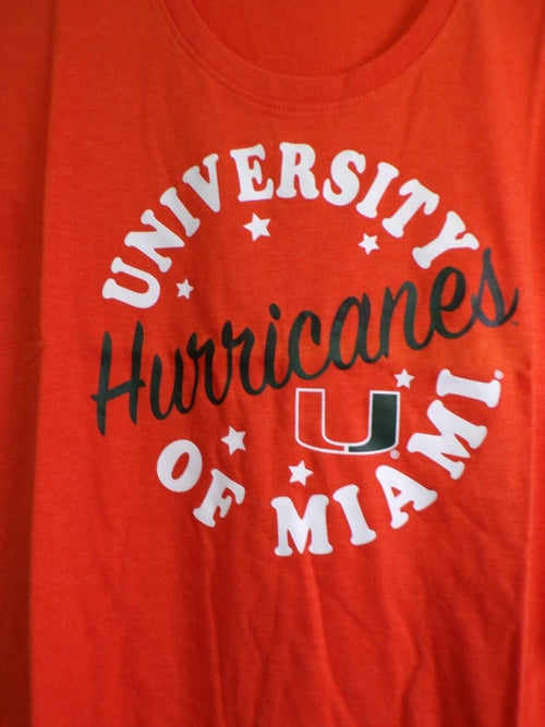 47 Brand University of Miami Hurricanes Women's T-Shirt Large Orange