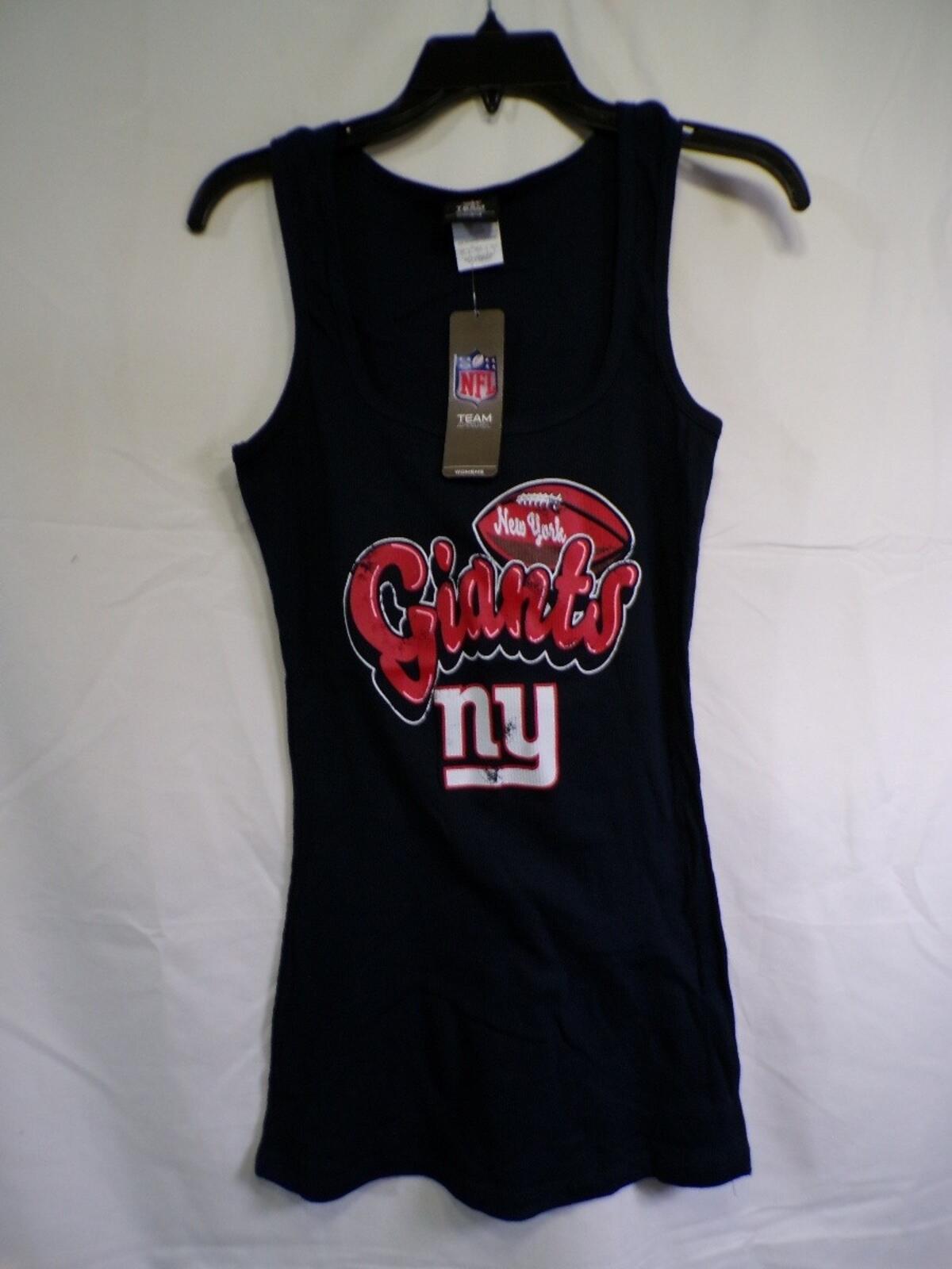 Team Apparel New York Giants Women's Tank Top Navy Large Scoop Neck