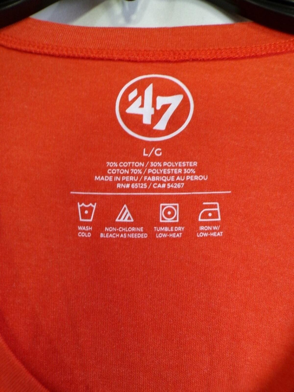 47 Brand University of Miami Hurricanes Women's T-Shirt Large Orange