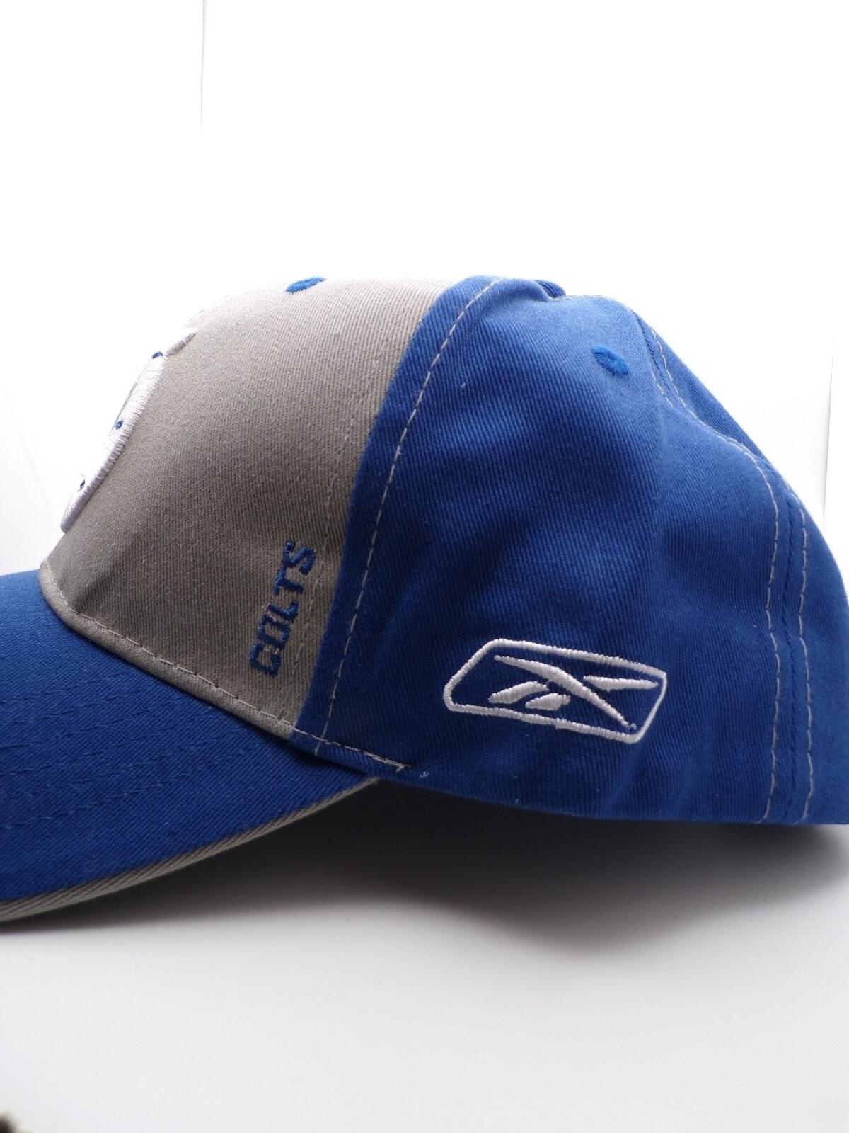 Reebok Indianapolis Colts Baseball Cap Blue Gray Adjustable One Size