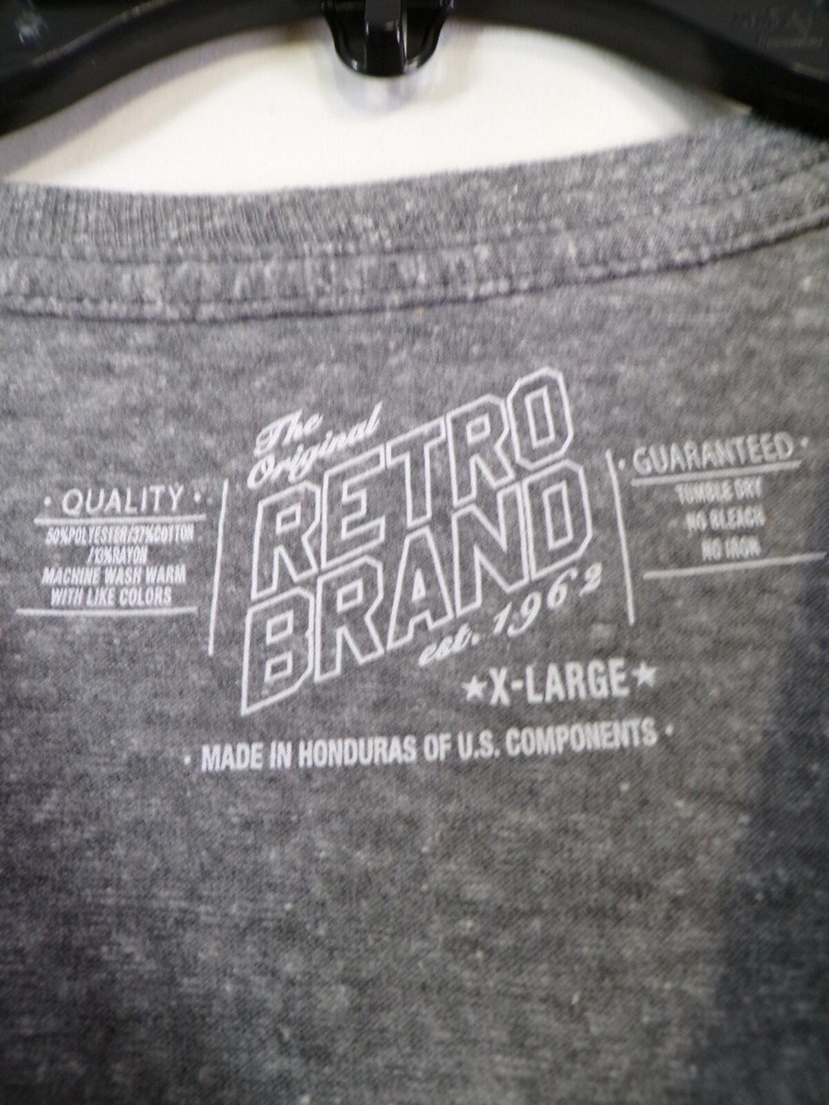 Retro Brand Cal Bear Paw Graphic Men's T-Shirt XL Gray