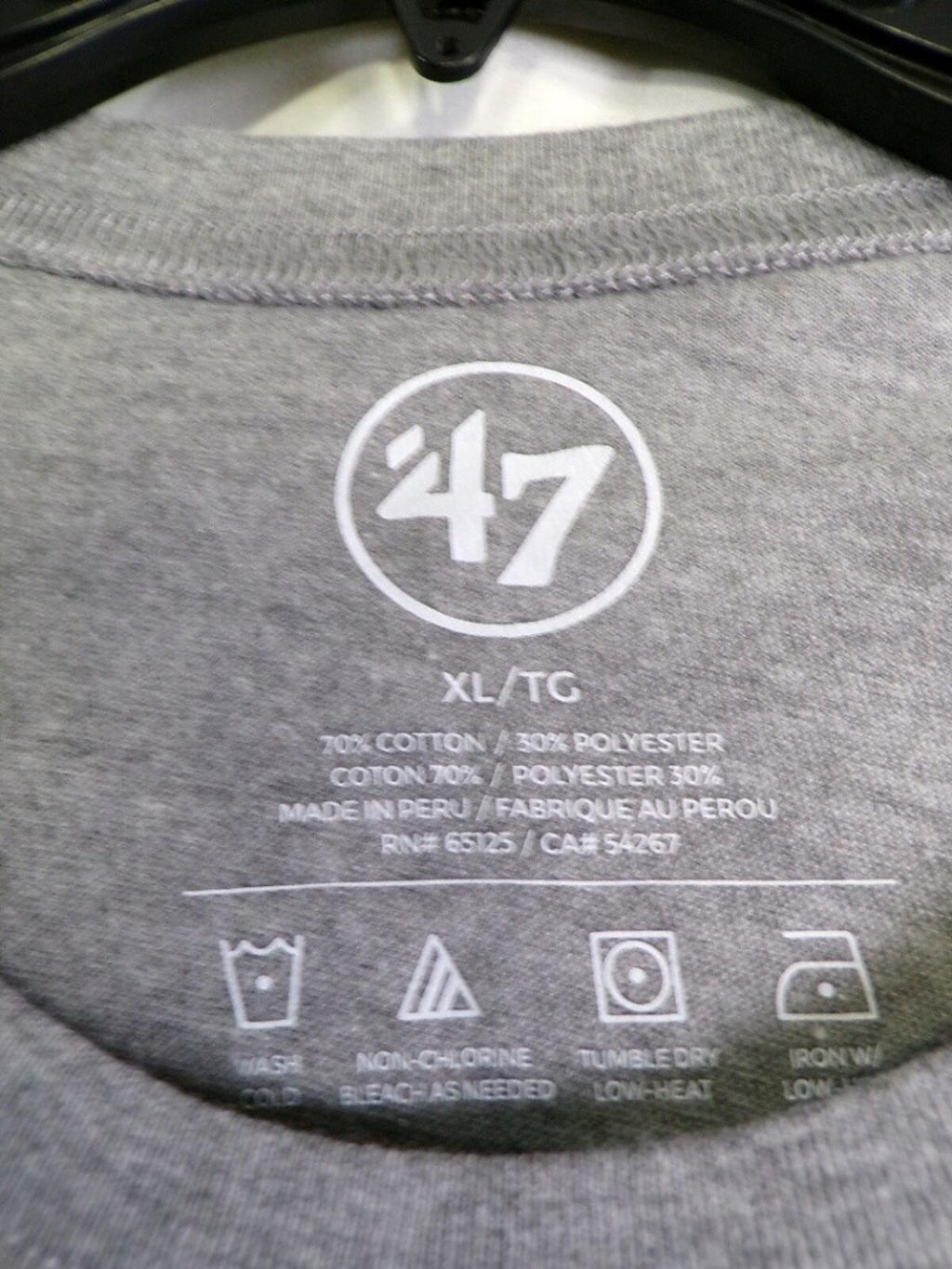 47 Brand Miami Hurricanes Men's T-Shirt XL Heather Gray Sebastian Ibis