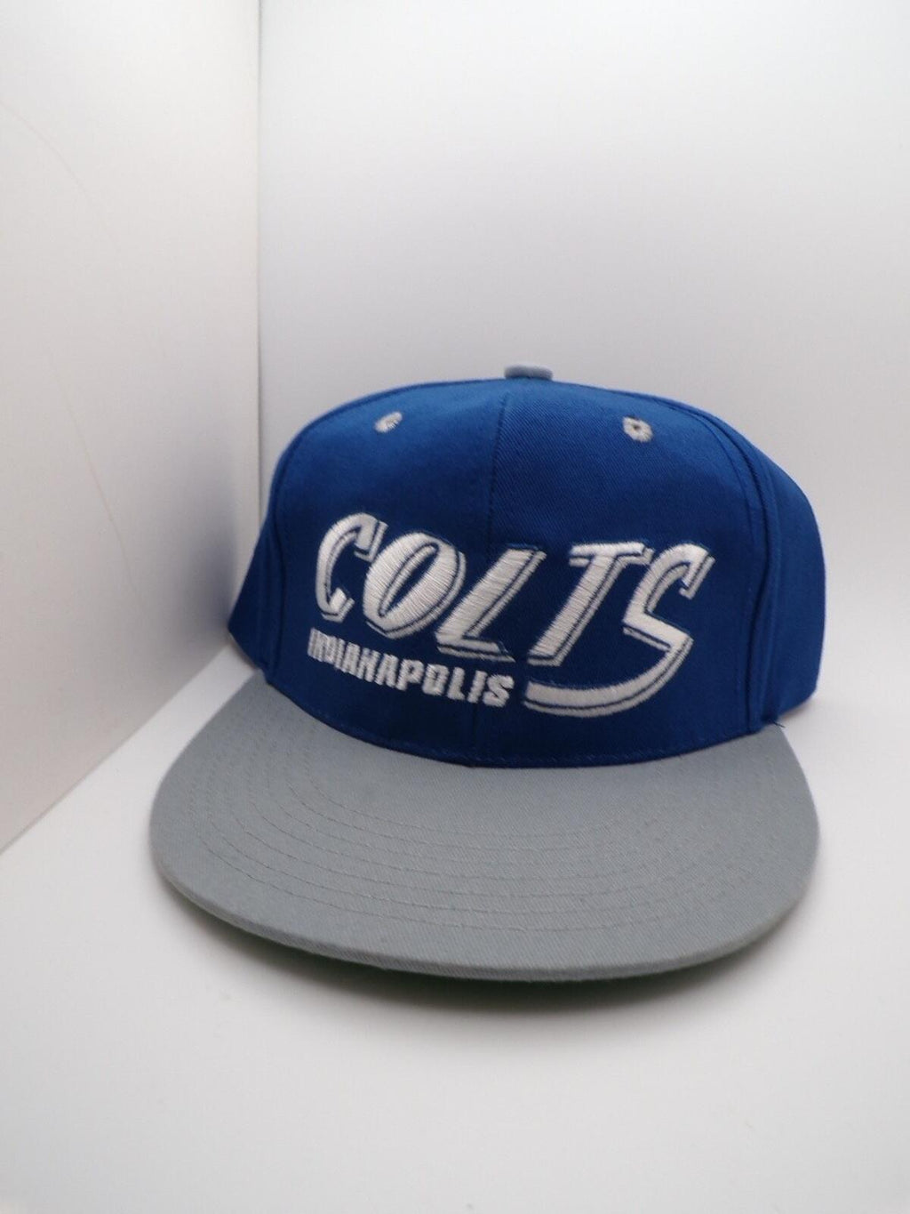 Men's Indianapolis Colts Snapback Baseball Cap Royal Blue Gray Flatbill