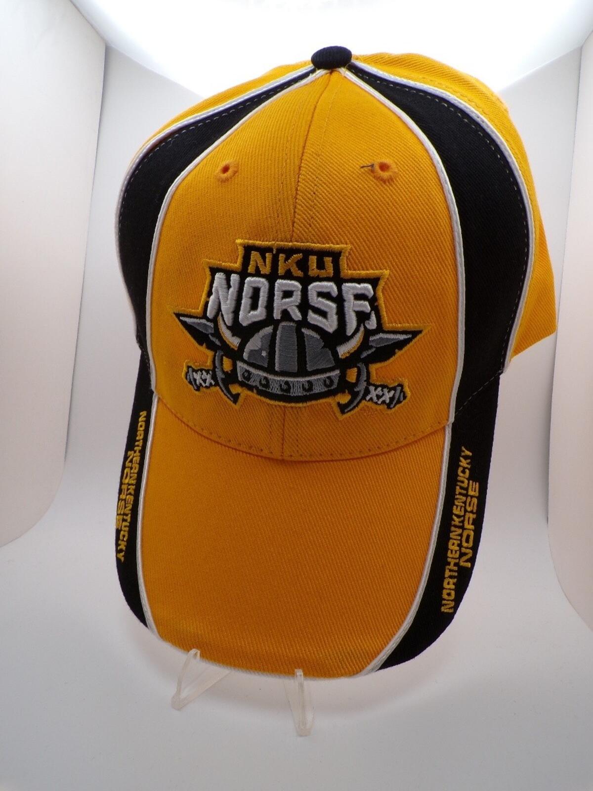 NKU Norse Northern Kentucky Adjustable Baseball Cap Hat Yellow Black