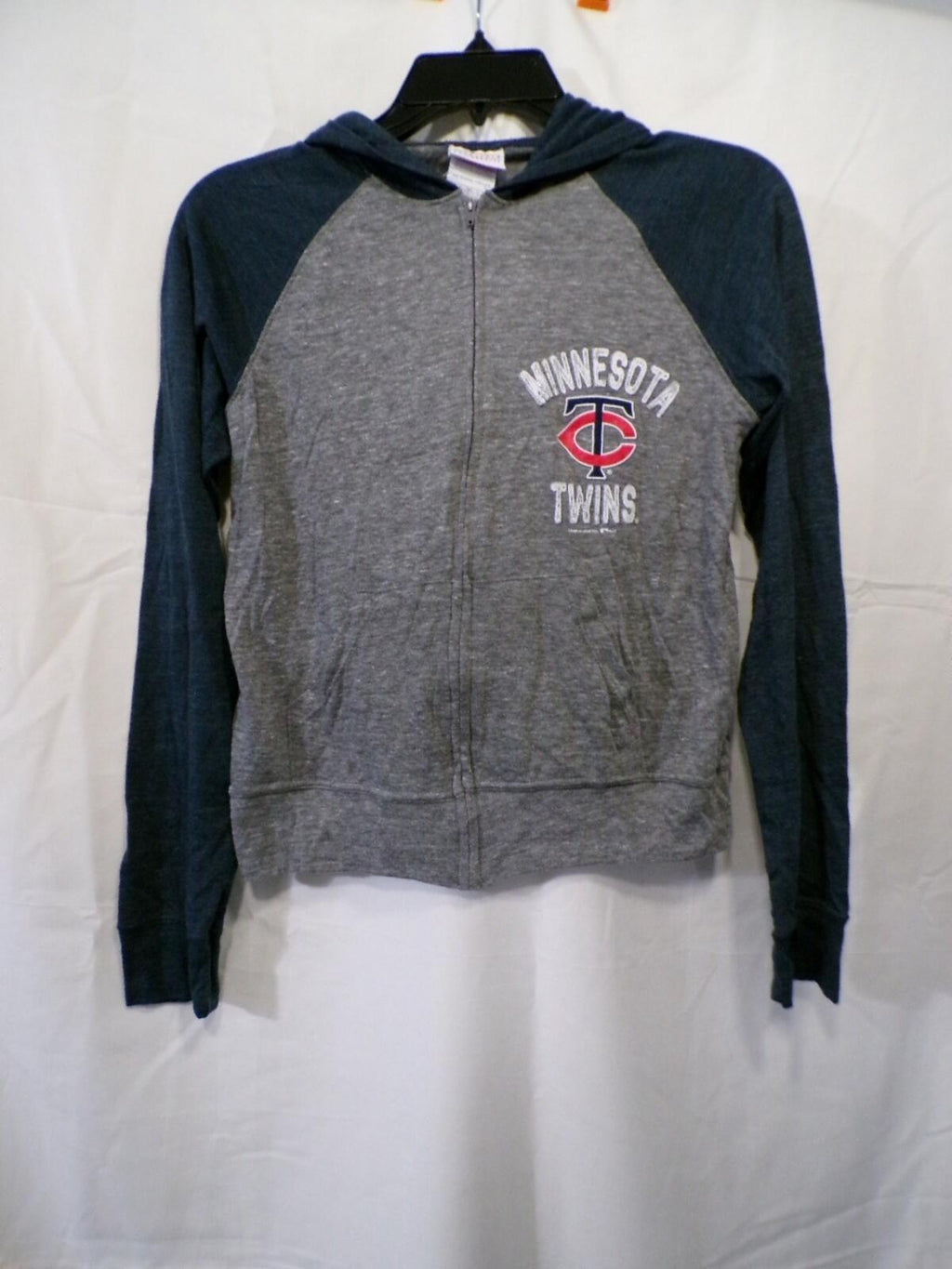 Campus Lifestyle Minnesota Twins Full Zip Hoodie Juniors S Gray Navy