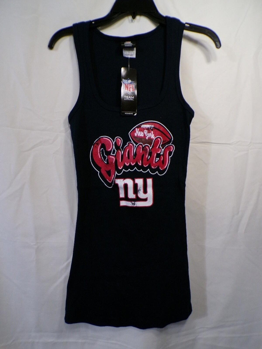 Team Apparel Women's Giants Scoop Tank Top Sz L Black Glitter Logo