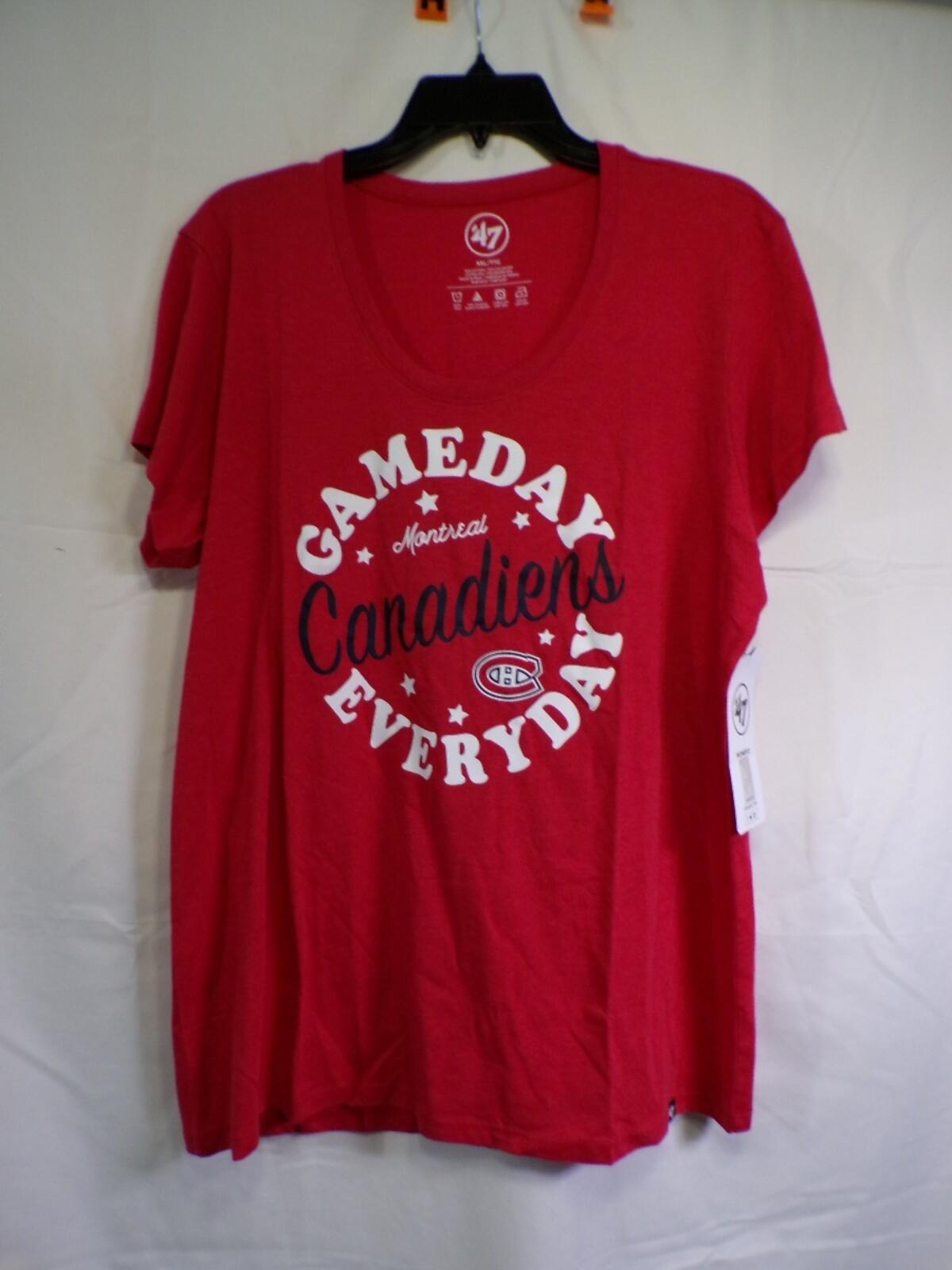 47 Brand Women's Montreal Canadiens Gameday Everyday T Shirt 2XL Red
