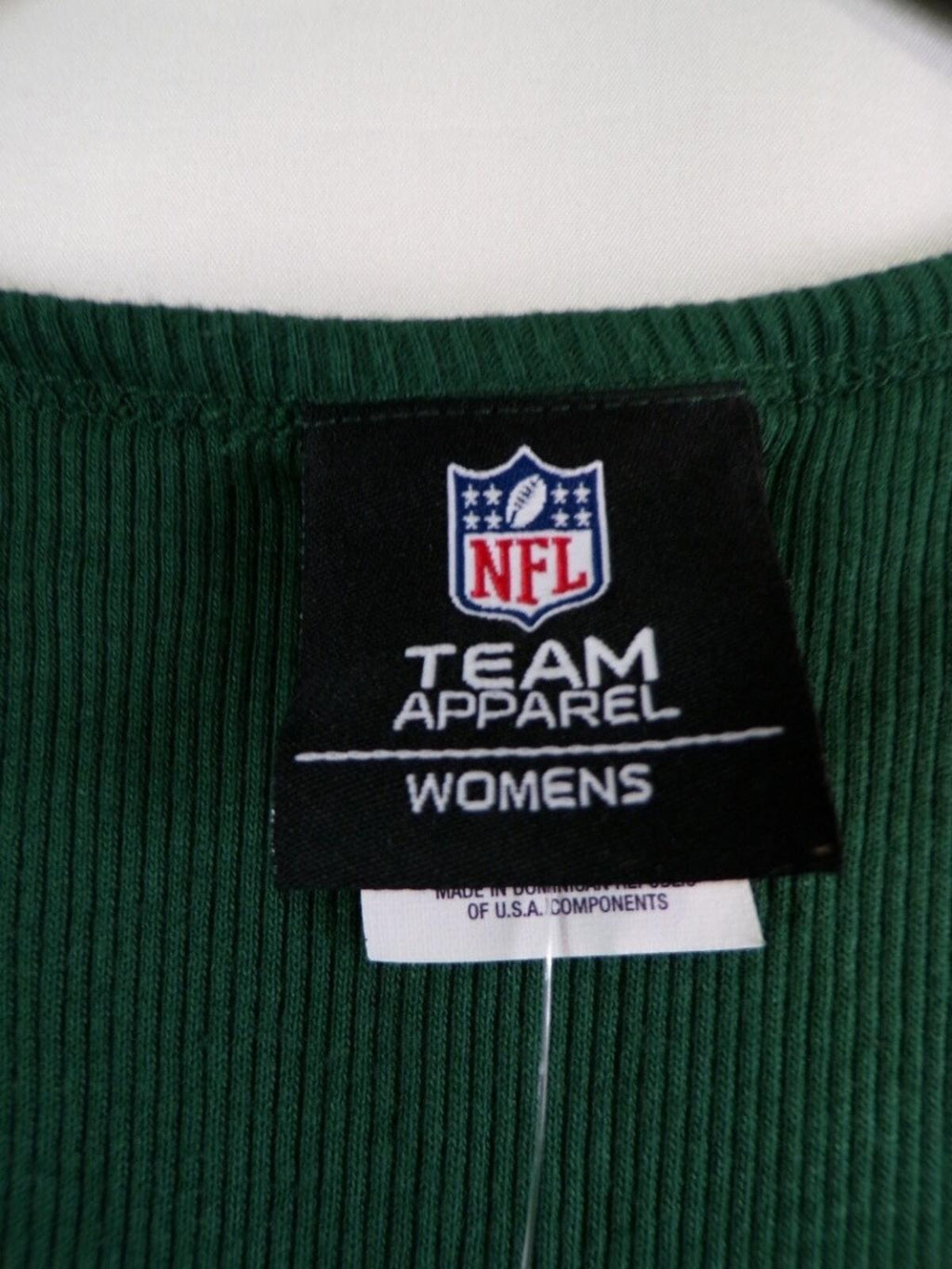 New York Jets Women's Tank Top Large Green Team Apparel 100% Cotton