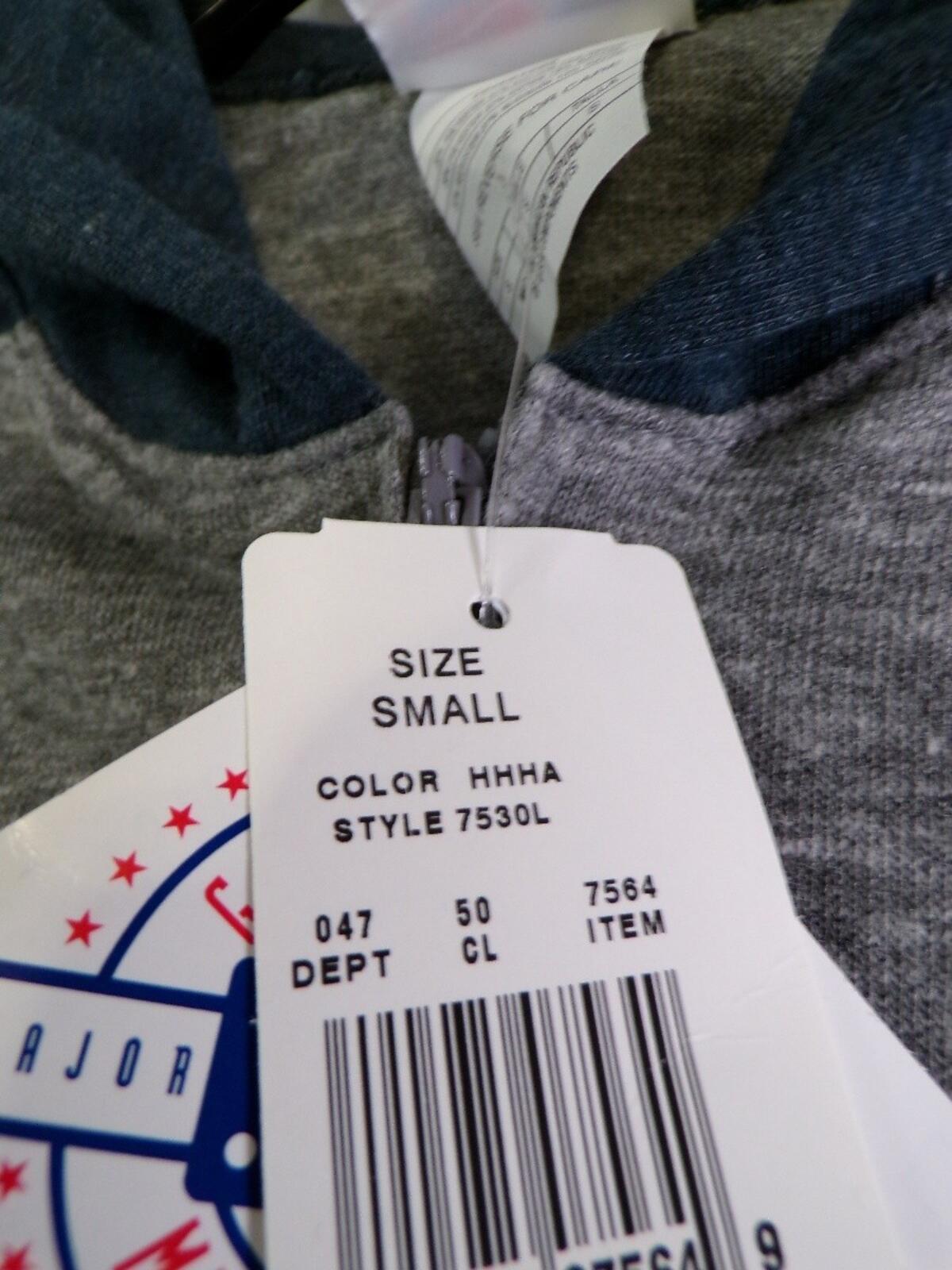 Minnesota Twins Full Zip Hoodie Boys S TC Logo Gray Raglan Sleeves