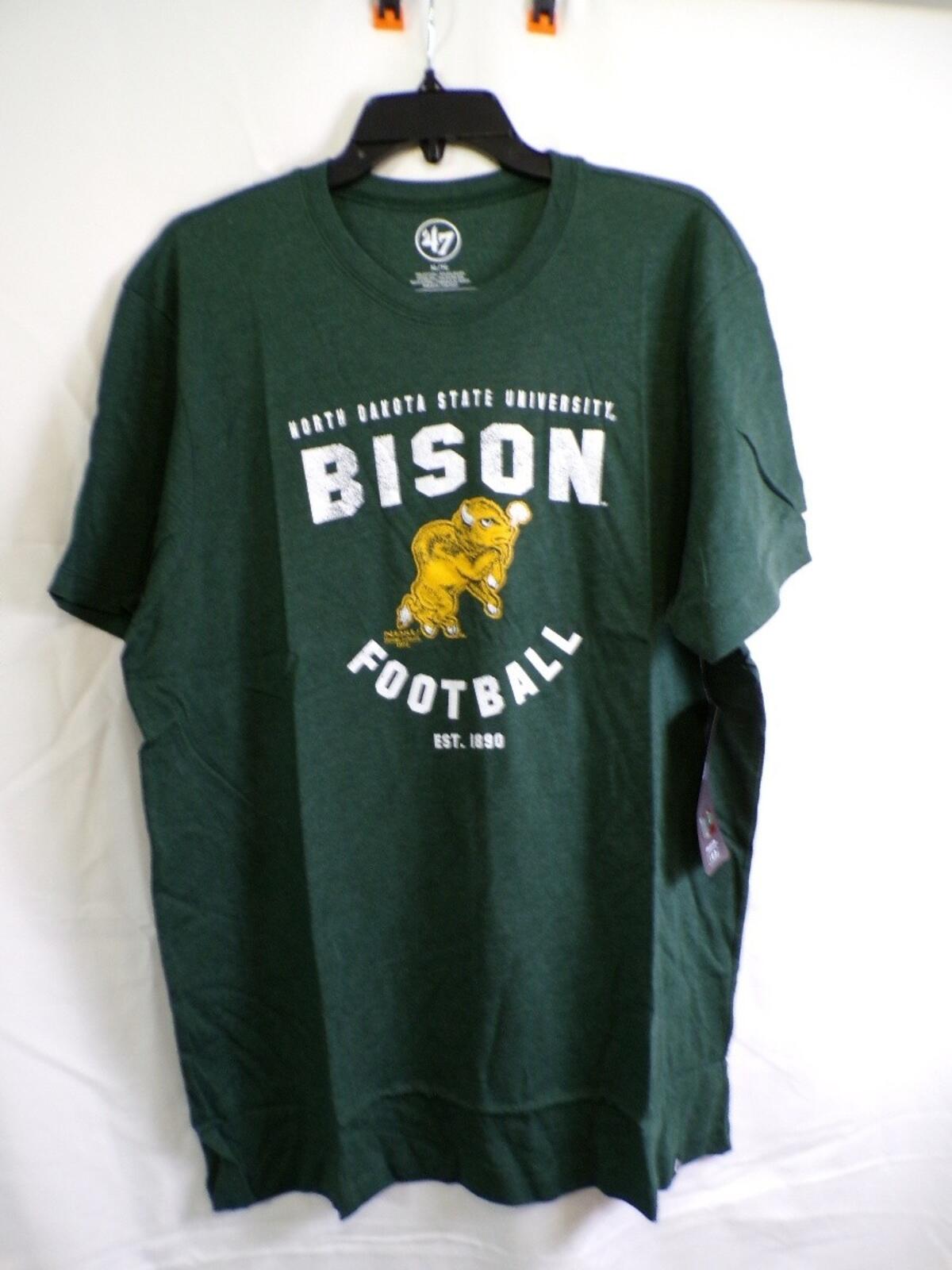47 Men's North Dakota State University Bison Football T Shirt XL Green