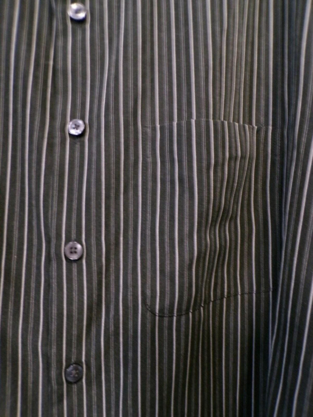Van Heusen Studio Men 3XLT Short Sleeve Striped Casual Button Up Shirt