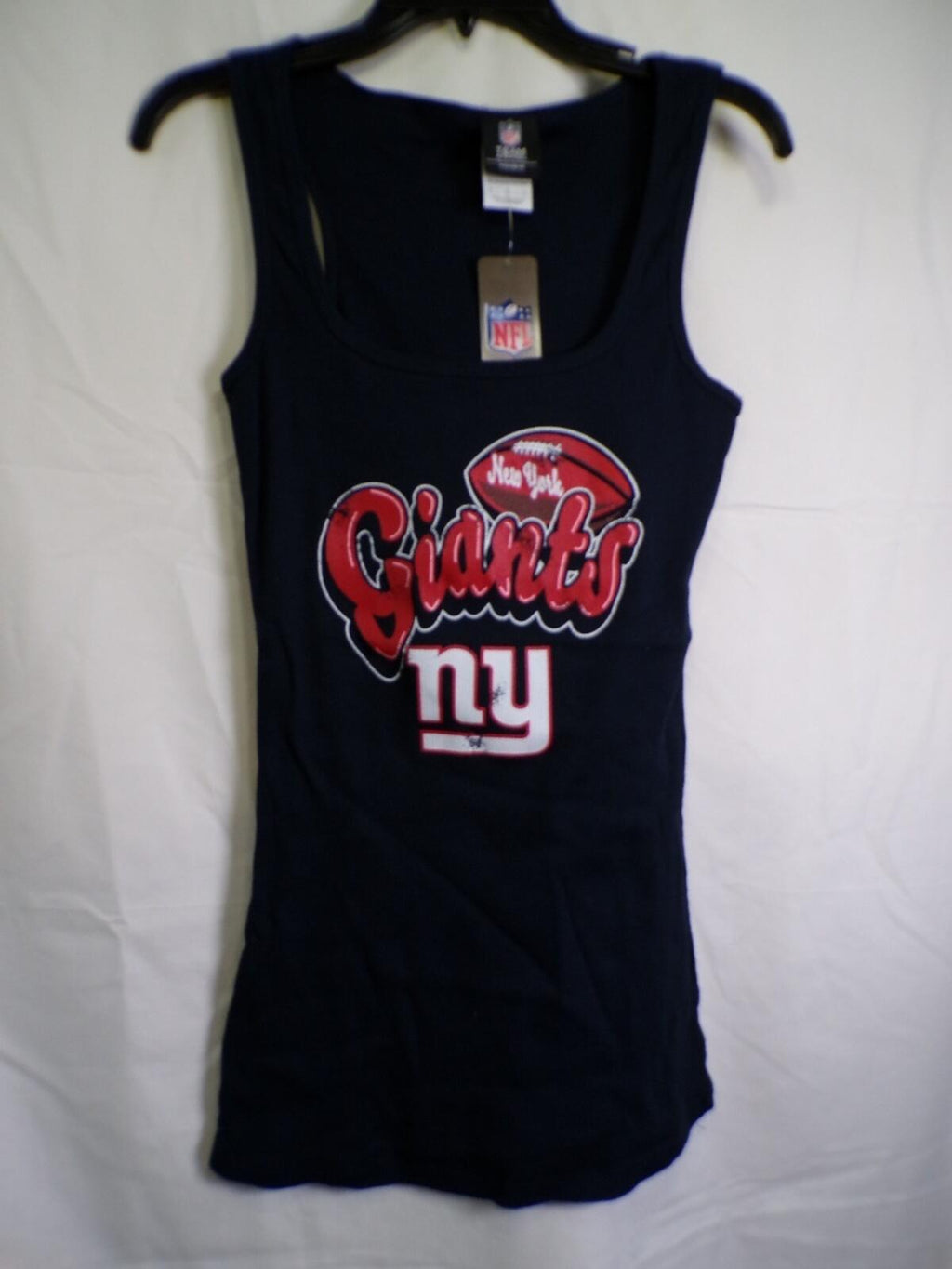 Team Apparel Women's Navy Giants Scoop Neck Tank Top Large L