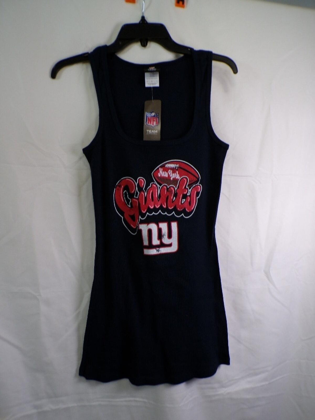 New York Giants Women's Tank Top Scoop Neck Navy Large L 100% Cotton