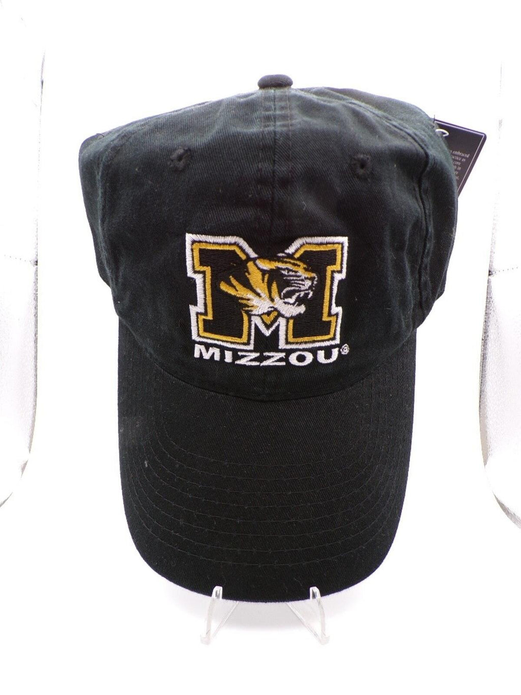 Mizzou Missouri Tigers Black Adjustable Baseball Cap Size M Embroidered