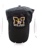 Mizzou Missouri Tigers Black Adjustable Baseball Cap Size M Embroidered