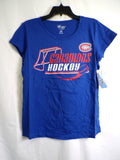 G-III 4Her by Carl Banks Women's Montreal Canadiens Hockey Blue Scoop T Shirt L