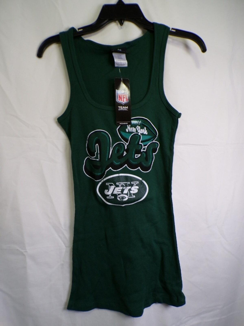 Women's Jets Green Tank Top M Scoop Neck