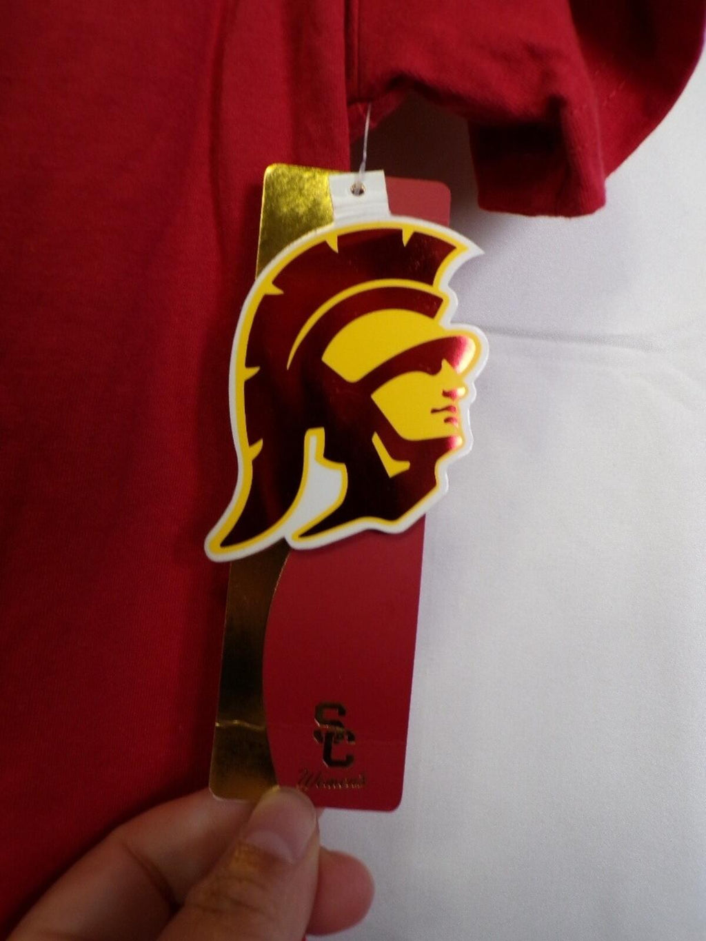 Women's USC V-Neck T-Shirt Large Red Trojans